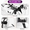 BDSM Bondage Restraints Set Couples Sex Toy Neck Wrist Restraints Kit with Traction Chain Back Handcuffs Collar Adjustable Bondage Gear Accessories