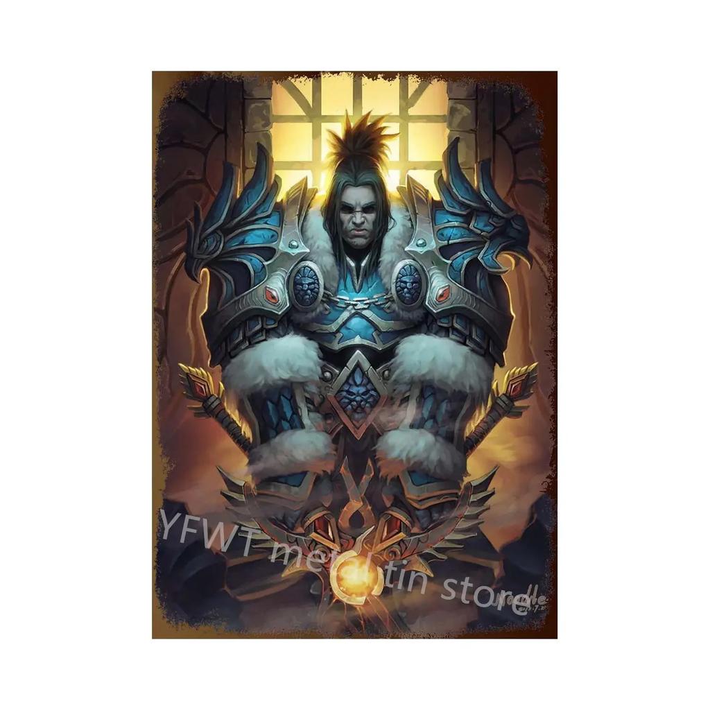 Modern World of Warcraft Game Metal Tin Sign Poster Wall Art Bedroom Studio Home Wall Decoration Cuadros