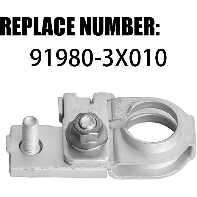 Battery Terminal Connector, Top Post Positive Battery Terminal, Replaces Part Number 91980-3X010, Compatible With G80 G90 2015- EV Rio 2015- And