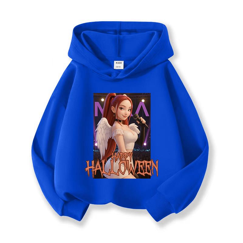 KPOP Children Hoodie Korean Style Halloween Gift Boys Girls Warm Outerwear Autumn Winter 2025 Y2K Fashion Trendy