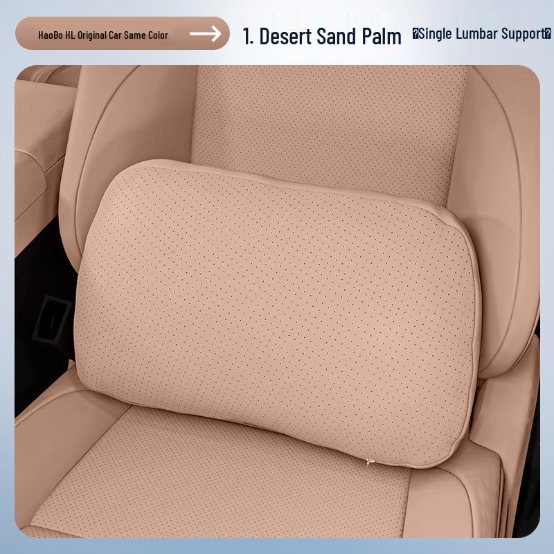 Essential Car Interior Set: Haobo HL Headrest, Lumbar Support, Neck & Waist Protection.