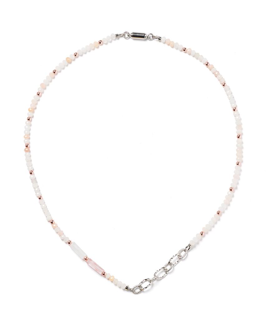 Polalita Rose Pastel Chain Mix Necklace (Plt-Nl-028_Wt)