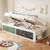 Houten Bed LuxeLiving Kinderbed met Hydraulische Opbergruimte, Schoolbord & Boekenkast, 90x200 cm