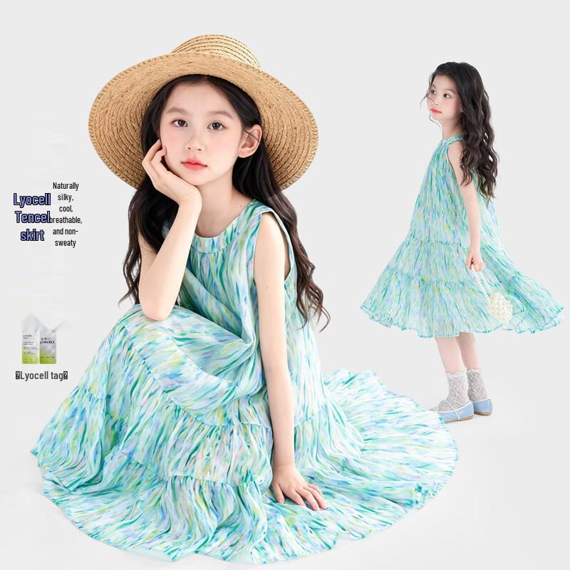 Tu Tu Little Elephant Girls Lyocell Floral Summer Princess Dress 160