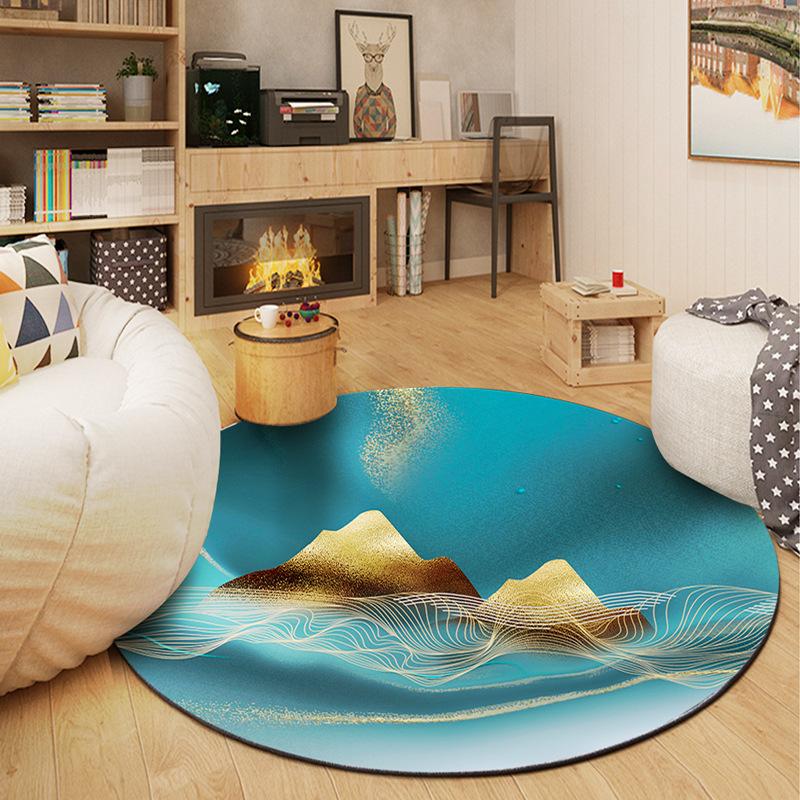 Round Carpet Simple Geometry Living Room Coffee Table Carpet Bedroom Bedside Computer Rocking Chair Mat