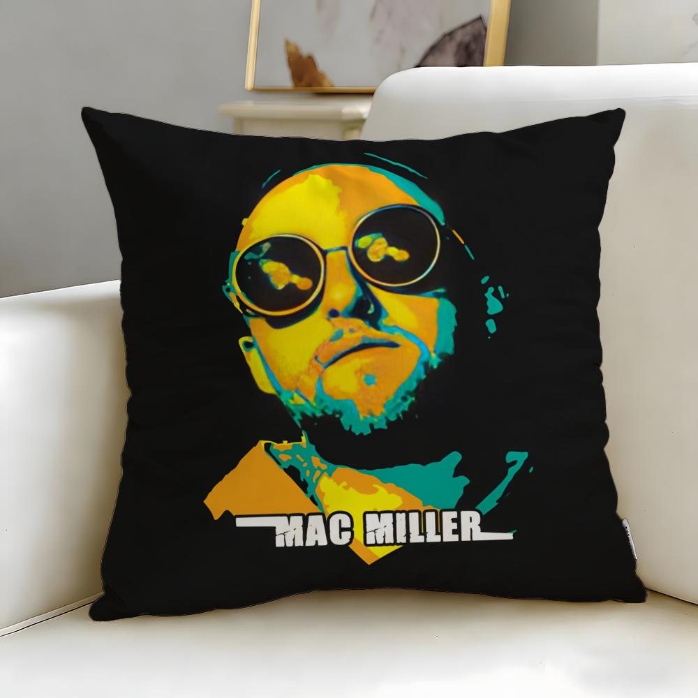 popular singer Mac Miller Cushion Cover Soft & Easy-Wash Pillow Case – Versatile for Couch, Bed, Travel and Office