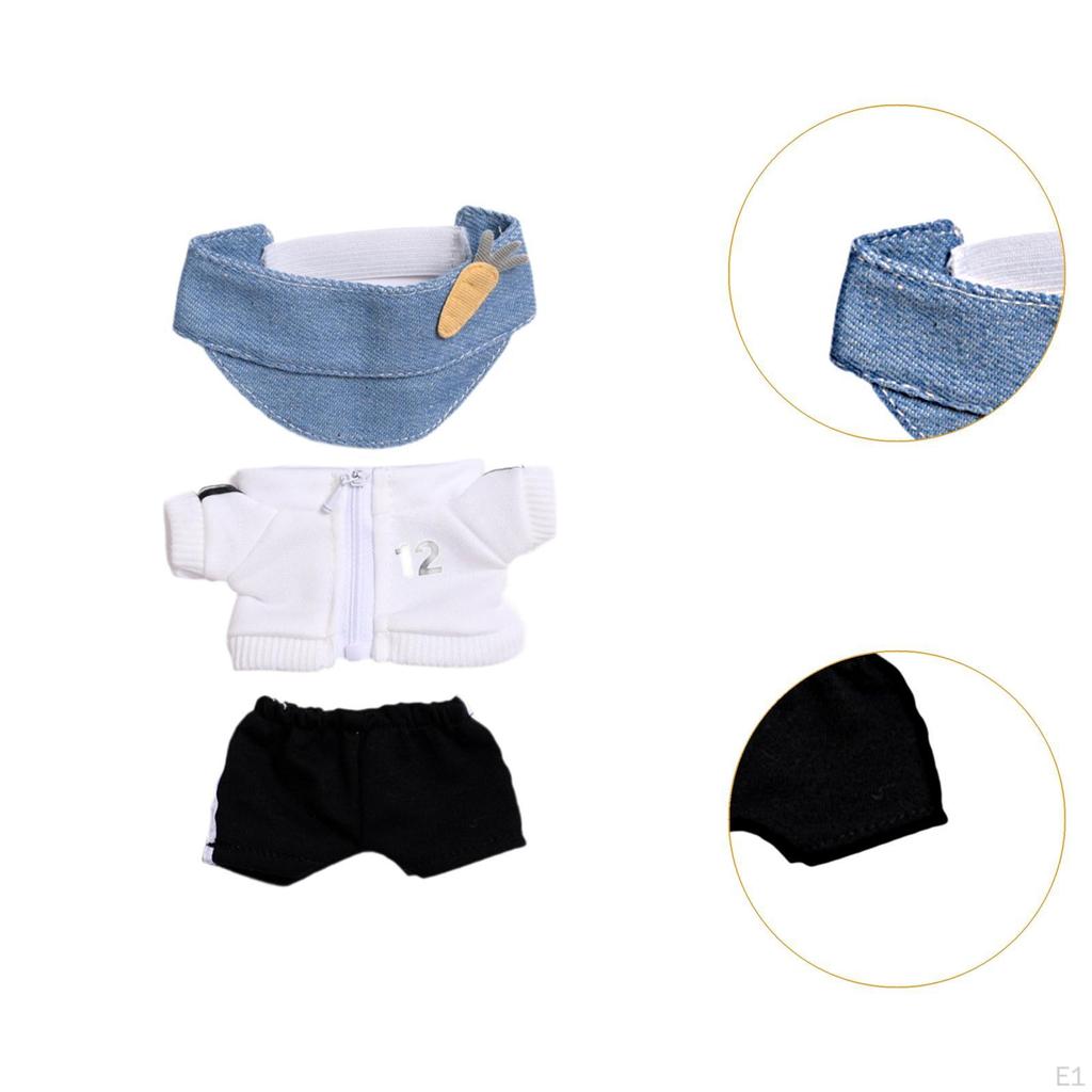 Doll Outfit Set with Top And Pants for Kids Birthday Celebration DIY Dress Up Hat