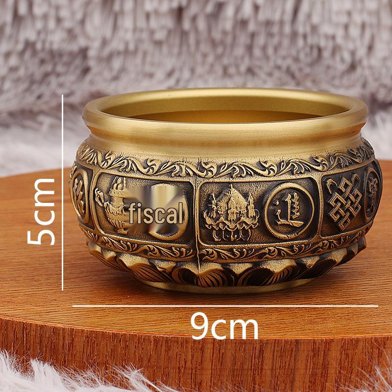 

Латунный горшок сокровищ: Китайское украшение прихожей, орнамент в виде сосуда с сокровищами, металлическое изделие ручной работы для магазина или рабочего стола