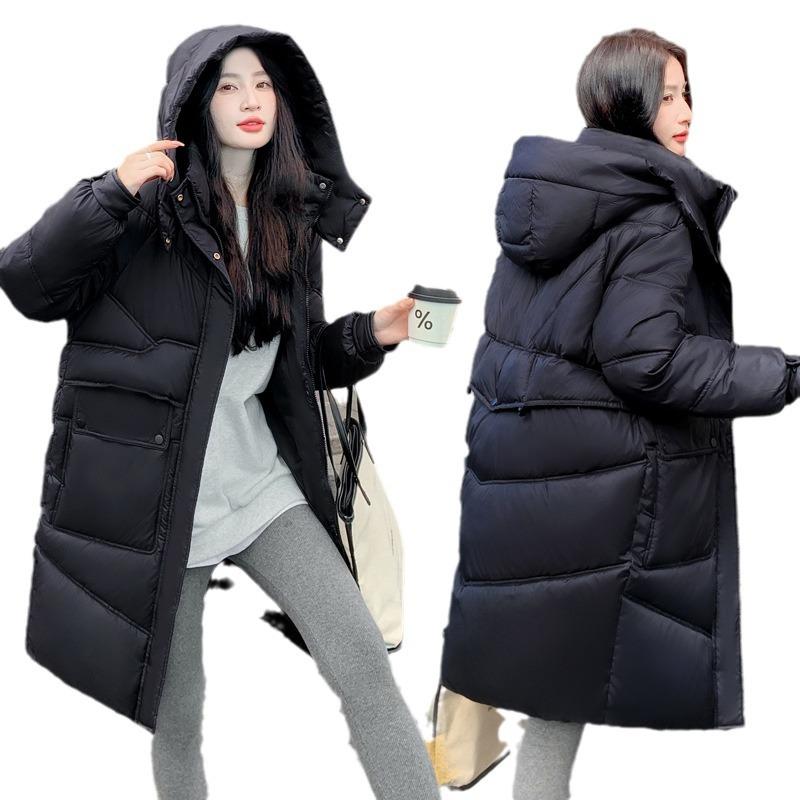 Down and Padded Jacket Women's 2025 New Korean Cotton Jacket Mid-length Padded Jacket Plus Size Loose Thickened Autumn and Winter Jacket