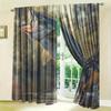 2pcs Classic Bass Fishing Thermal Blackout Curtains - Vibrant Fish Design, Insulated Polyester Drapes for Standard & Large Windo