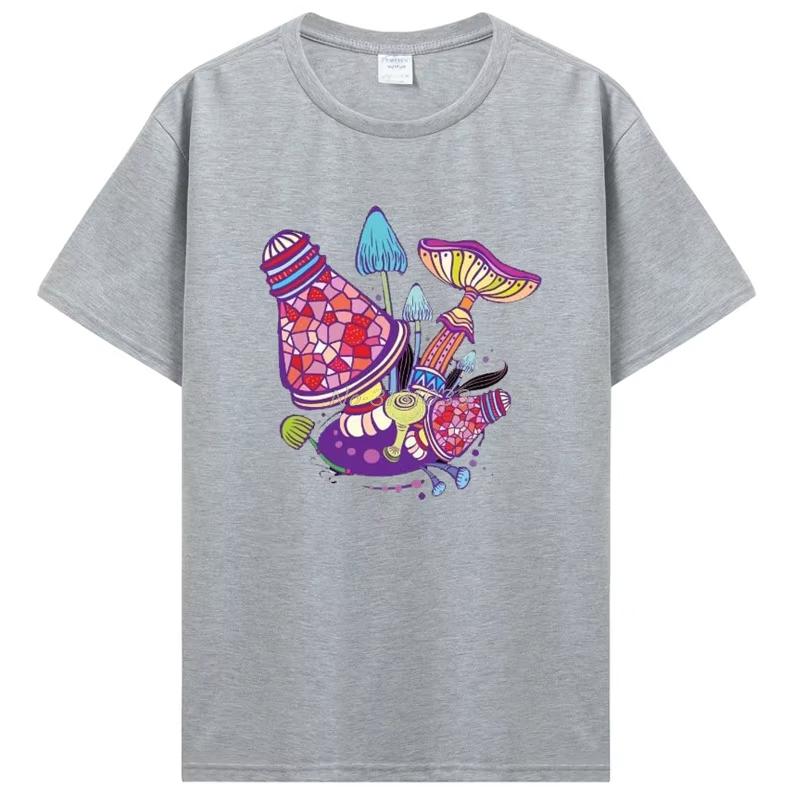 

Kawaii Magic Mushroom TShirt Harajuku Vintage T Shirt Women Unisex Fashion Cartoon Tops Streetwear XL