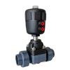 UPVC DN32 Double Union Pneumatic Diaphragm Control Valve, Quick Connect, Normally Closed, Flange Plastic, Regulating Type