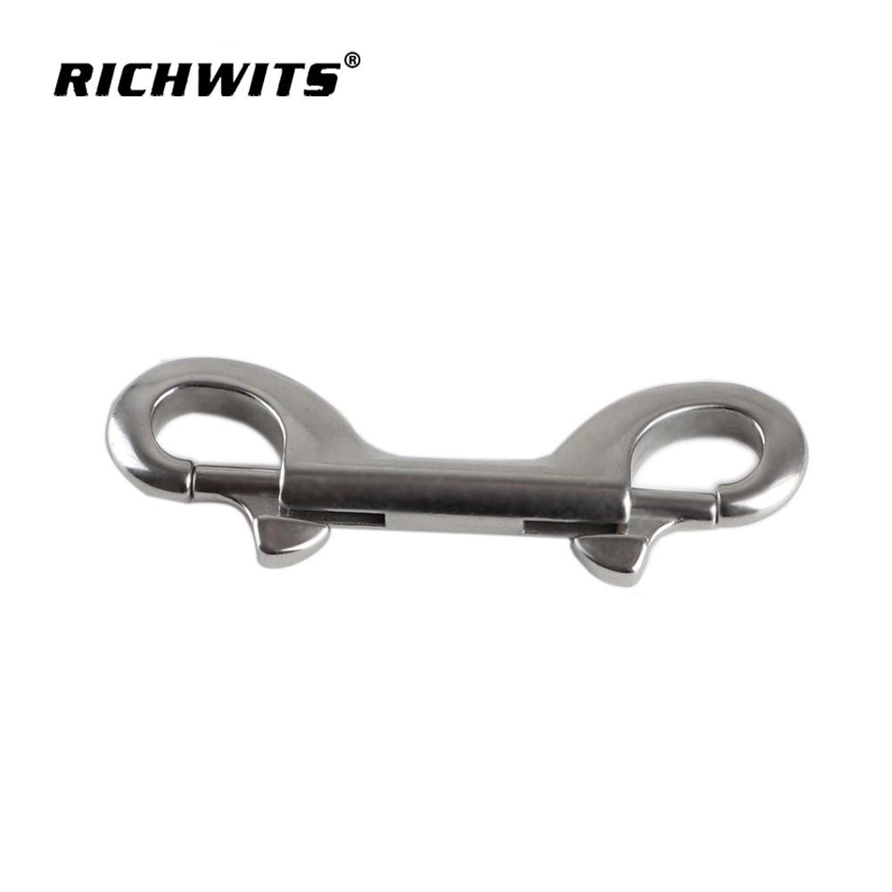 RICHWITS Acier Inoxydable 316 Crochet à Ressort Double Extrémité en Forme de B