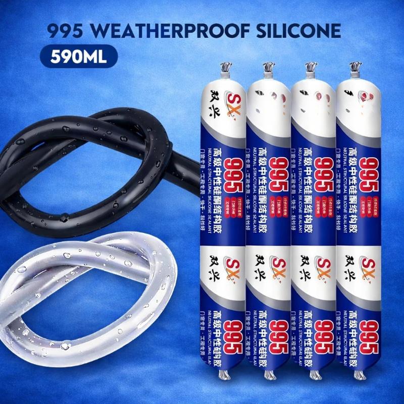 Silicone Waterproof Sealant 590Ml Strong Adhesive Quick Dry High Elastic Indoor Outdoor