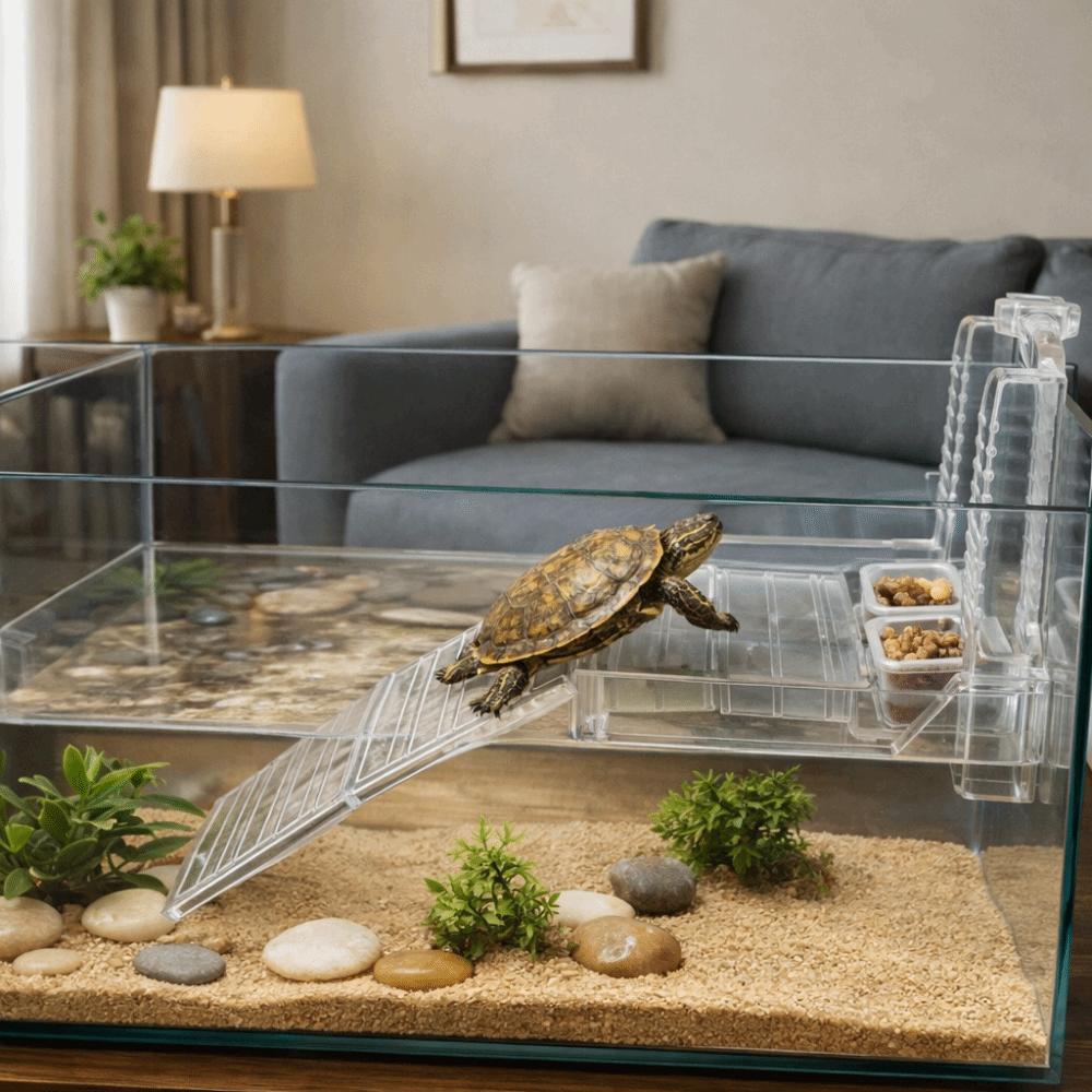 Climbing Ladder Floating Island Hanging Turtle Resting Terrace Turtle Tank Platform Turtle Tanks