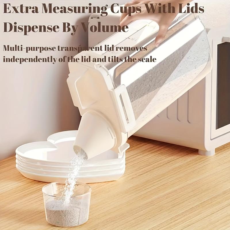 Family Airtight Storage Container for Grains, Nuts, Flour, and Rice - Kitchen Organizer and Pantry Accessory with Lid, Leak-Proof Food Storage Box