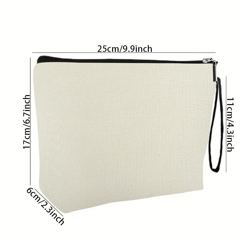 Piano Note Print Portable Zipper Makeup Bag for Coins, Stationery, and Toiletries