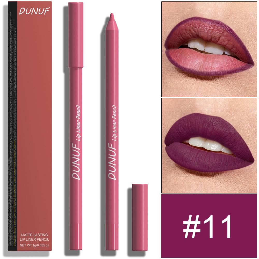 DUNUF 24-Color Waterproof Long-lasting Foam Lip Liner Set