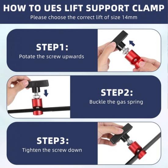 1PCS/2PCS Car Hood Lift Rod Support Clamp Shock Prop Strut Stopper Retainer Tool