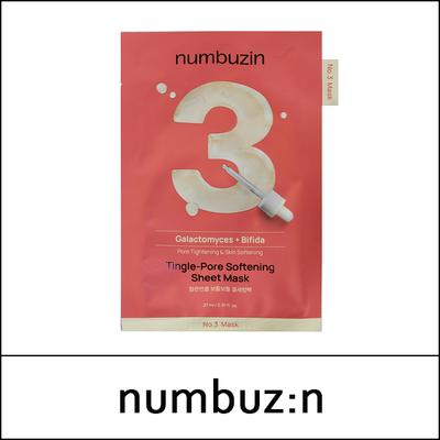 [numbuz:n] (bo) No.3 Tingle-Pore Softening Sheet Mask (27ml*4ea) 1 Pack