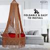 Ceiling Hanging Swing Chair (Brown) Polyester