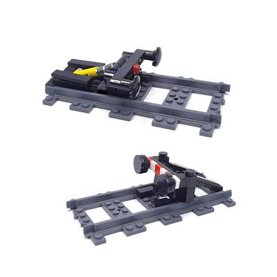 Building Block Urban Train Track Scene Splicing Small Particle Spare Parts Train Buffer Assembly