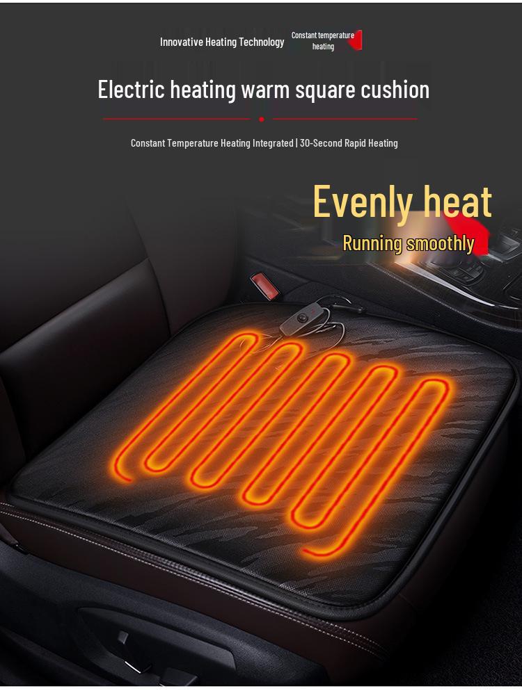 USB Heated Car Seat Cushion - Compact and Portable 5V Pad for Home, Office, or Car Use