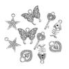 10pcs/lot Rhinestone Love Butterfly Alloy Pendants Stars Crystal Charm For DIY Necklace Earrings Charm Making Jewelry Findings
