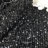 Sequin Bead Embroidery Elastic Mesh Fabric for DIY Sewing Stage Costumes Dress Scarf Clothing Fashion Cloth By The Meter