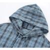 Unisex Plaid Long Sleeve Hooded Shirt Loose Sun Protection Outerwear American Retro Couple's Shirt Jacket Men's Top