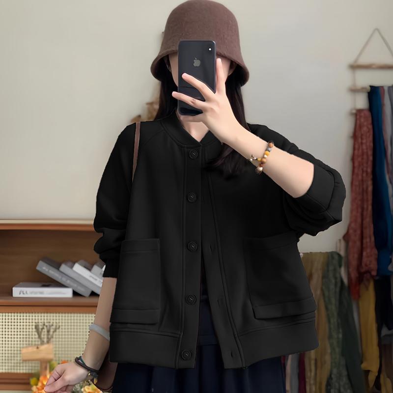 ZANZEA Women Casual Round Neck Long Sleeve Loose Thin Outwear