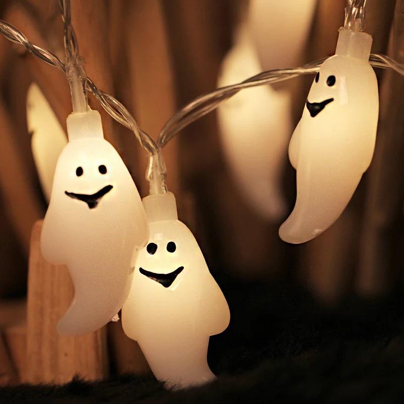LED Ghost Hand Halloween String Lights - Spooky Pumpkin & Skull Décor