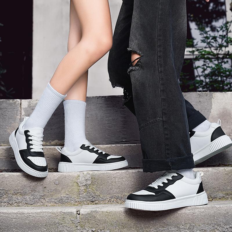 Men Skateboard Shoes Women White Sport Shoes Couple Black Wide Palm Shoes Large Size Sneakers