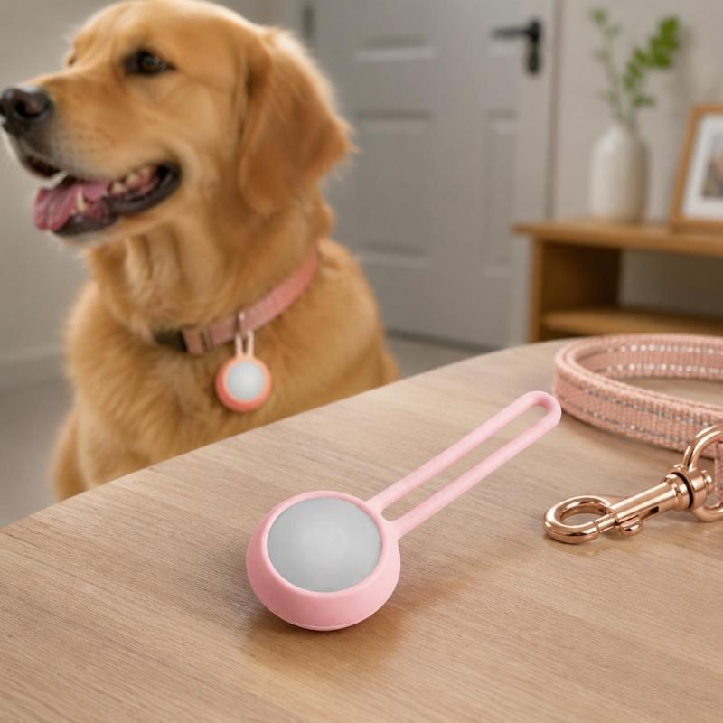 Illuminated Canine Collar Attachment With Hanging Strap, LED Identifier for Supervised Evening Walks and Outdoor Use