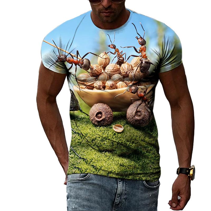 Ant Series 3D Printed Tee Shirts Men's Casual Fashion Men Top Summer Short Sleeve T-shirt