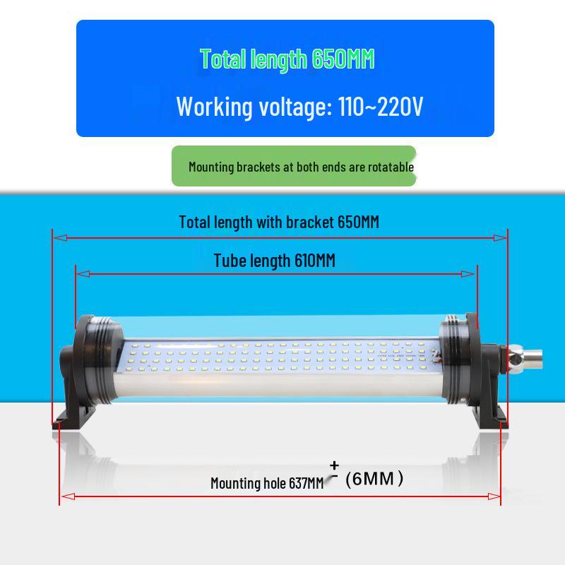 Waterproof Explosion-Proof LED CNC Machine & Lathe Work Light, 220V/24V, Free Shipping