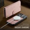 2-in-1 Magnetic Magnetic Detachable Wallet Case for iPhone 17/17 Pro/17 Max/17 Air - PU Leather, Card Slots, MagSafe Charging, 360° Protection