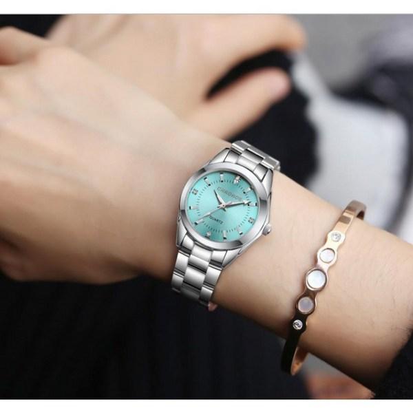 Victorito Women's Fashion Silver Metal Gift Wristwatch,Korean Popular Watches