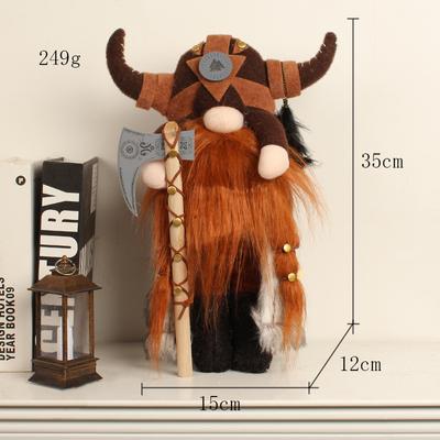 Viking Warrior Gnome Doll Knight Faceless Doll Plush Toys Plush Gnome Doll Ornament Faceless Doll Dwarf Doll Decoration