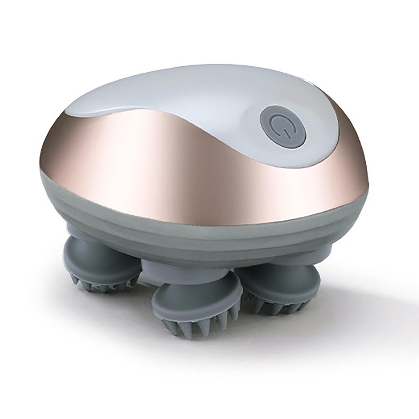 

Мини электрический массажер для головы и кожи головы, водонепроницаемый портативный массажер для кожи головы, перезаряжаемый, чесалка для головы белый