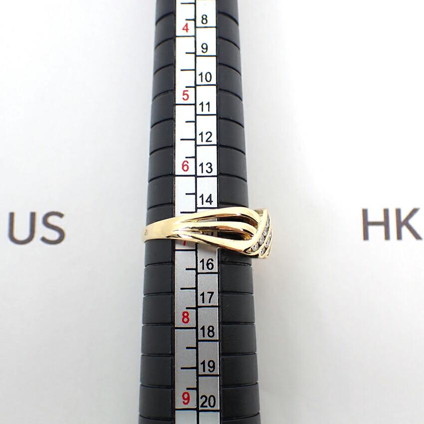 [Pre-owned] 18K Yellow Gold Diamond 0.37ct Ring Size 10 (j41-2)