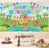 216. Sfondo Festa di Compleanno Capibara Banner Decorazione Sfondo Fotografico Animale dello Zoo