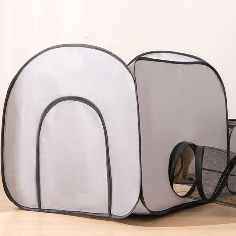 Rozšiřitelný Pet Tunelový Dům Ohrádka Odnímatelná Hrací Ohrádka Úkrytový Dům Skládací Design Snadné Skladování a Přeprava