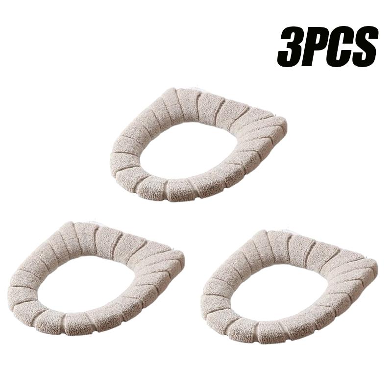 20 pezzi Cuscino per sedile WC per uso domestico Inverno Ispessito Peluche Cuscino per sedile WC Scalda sedile WC Coprisedile per WC