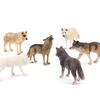 Wolf Figurines Set Realistic Wolf Family Figures Educational Toys Cake Toppers for Kids Aged 3 Years Old and U