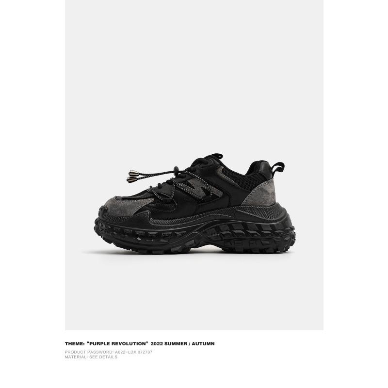 

Стучите удобно~ Черные кроссовки на подошве из дуриана, женские осенние новые модные повседневные спортивные альпинистские туфли 40 чёрный