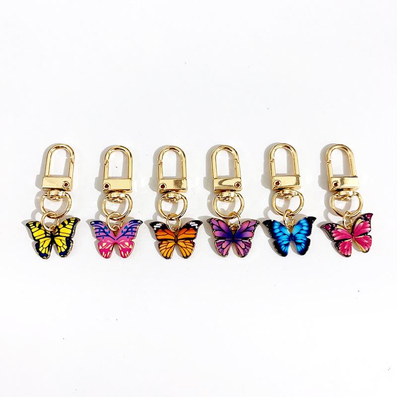 Kreativer Mini-Schmetterling Schlüsselanhänger Anhänger - Stilvolles Accessoire für Damenhandtaschen & Autoketten