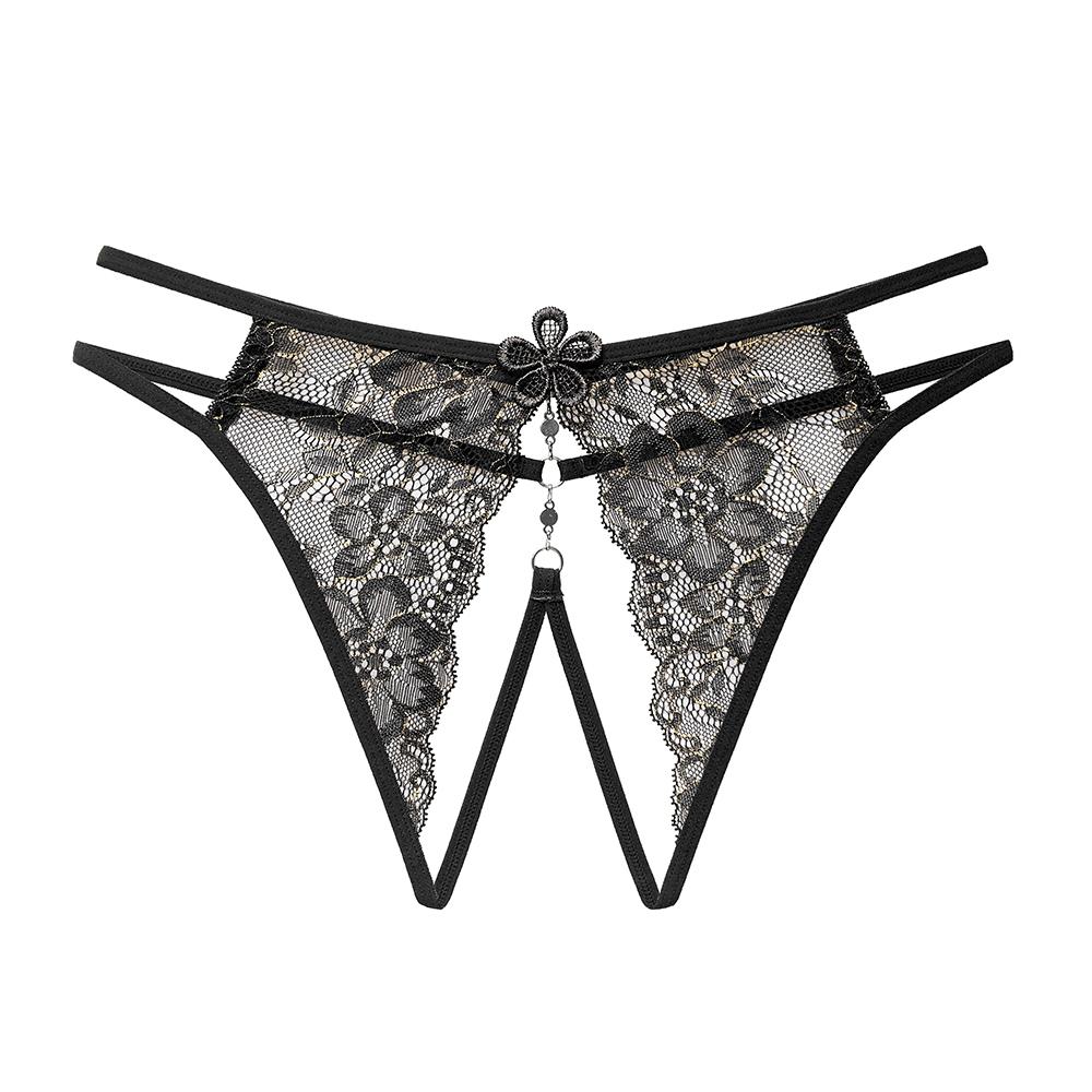 Dámské spodní prádlo Sexy Lingerie Tanga a G-string Krajkové kalhotky T-back Bezešvá tanga G-string Černá Červená
