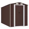VidaXL Garden Shed Dark Brown 192x357x223 Cm Galvanized Steel 3147462