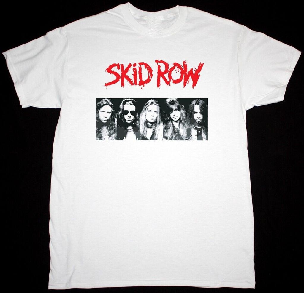 26 Vintage SKID ROW PHOTO BAND Cotton White Unisex S-234XL T-Shirt ZN121 Unisex T-Shirt